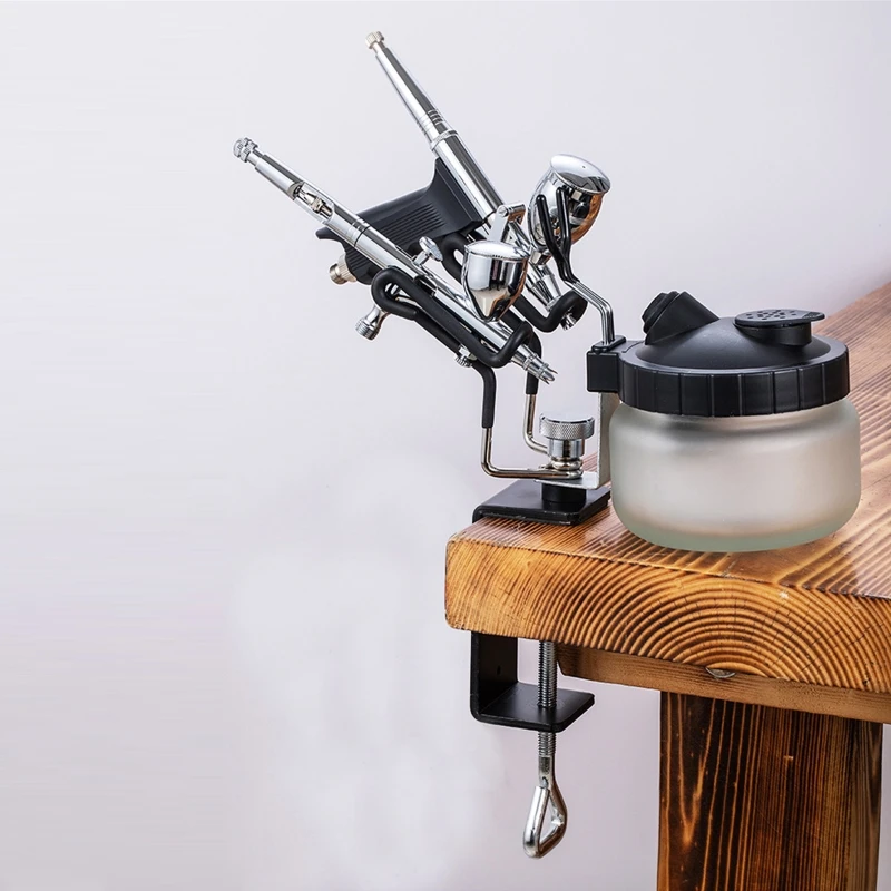 Universal Airbrush Holder Stand Practical Clamp-on Table Stand Air Brush Rack Tool Two-brush Holder for Most Airbrushes M4YD
Universal Airbrush Holder Stand Practical Clamp-on Table Stand Air Brush Rack Tool Two-brush Holder for Most Airbrushes M4YD