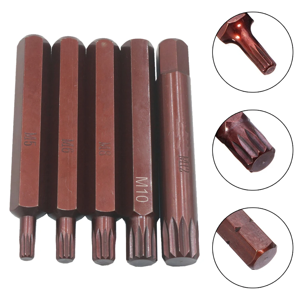 5 Pcs 75mm Magnetic Torx Wrench Screwdriver Drill Bits Set M5-M12 Star Head W/10mm Hex Shank For Electric Impact Driver Parts
5 Pcs 75mm Magnetic Torx Wrench Screwdriver Drill Bits Set M5-M12 Star Head W/10mm Hex Shank For Electric Impact Driver Parts