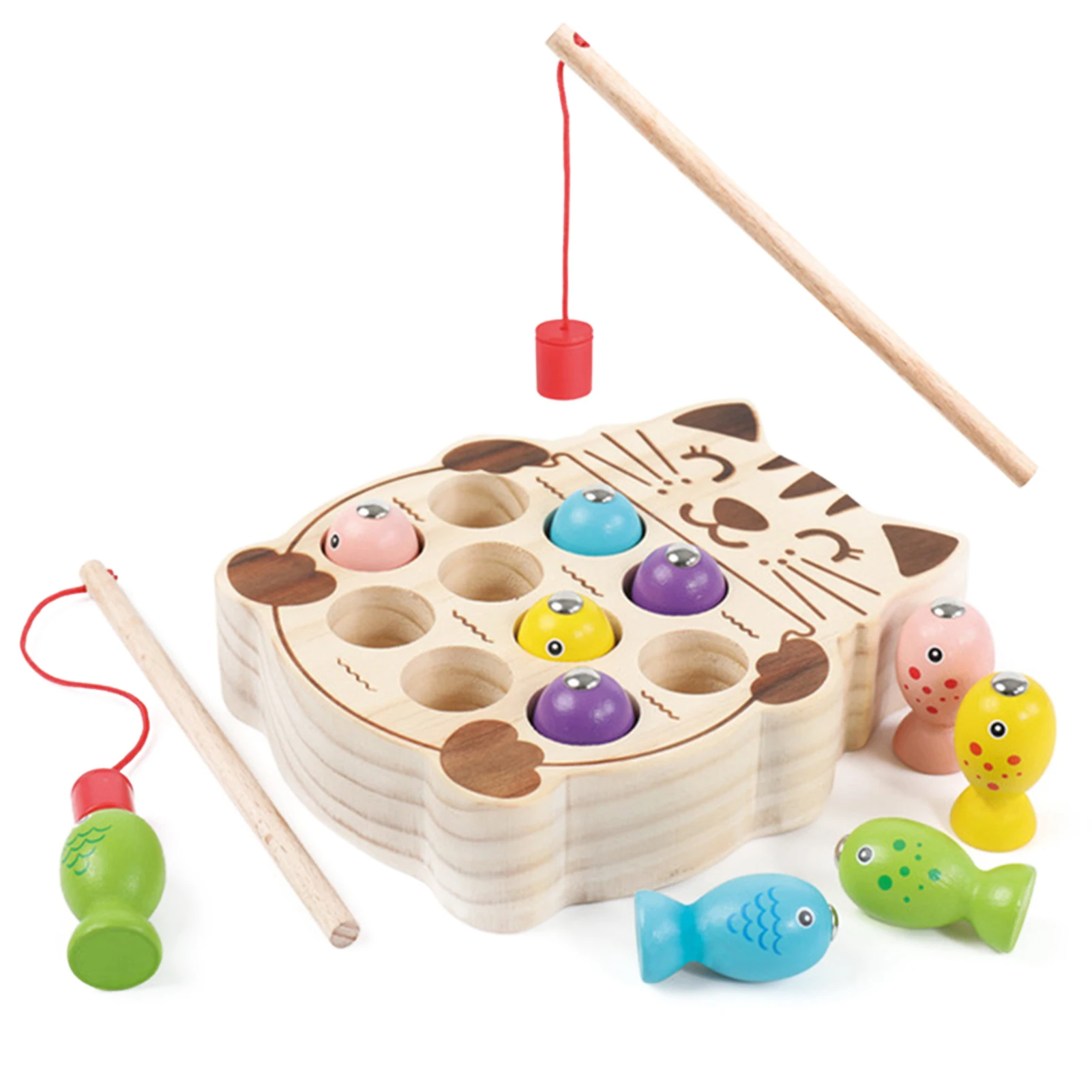 Children's Magnetic Fishing Parent-child Interactive Toys For Kids Boy Girl 2 Rod Wooden Preschool Education Toy
Children's Magnetic Fishing Parent-child Interactive Toys For Kids Boy Girl 2 Rod Wooden Preschool Education Toy