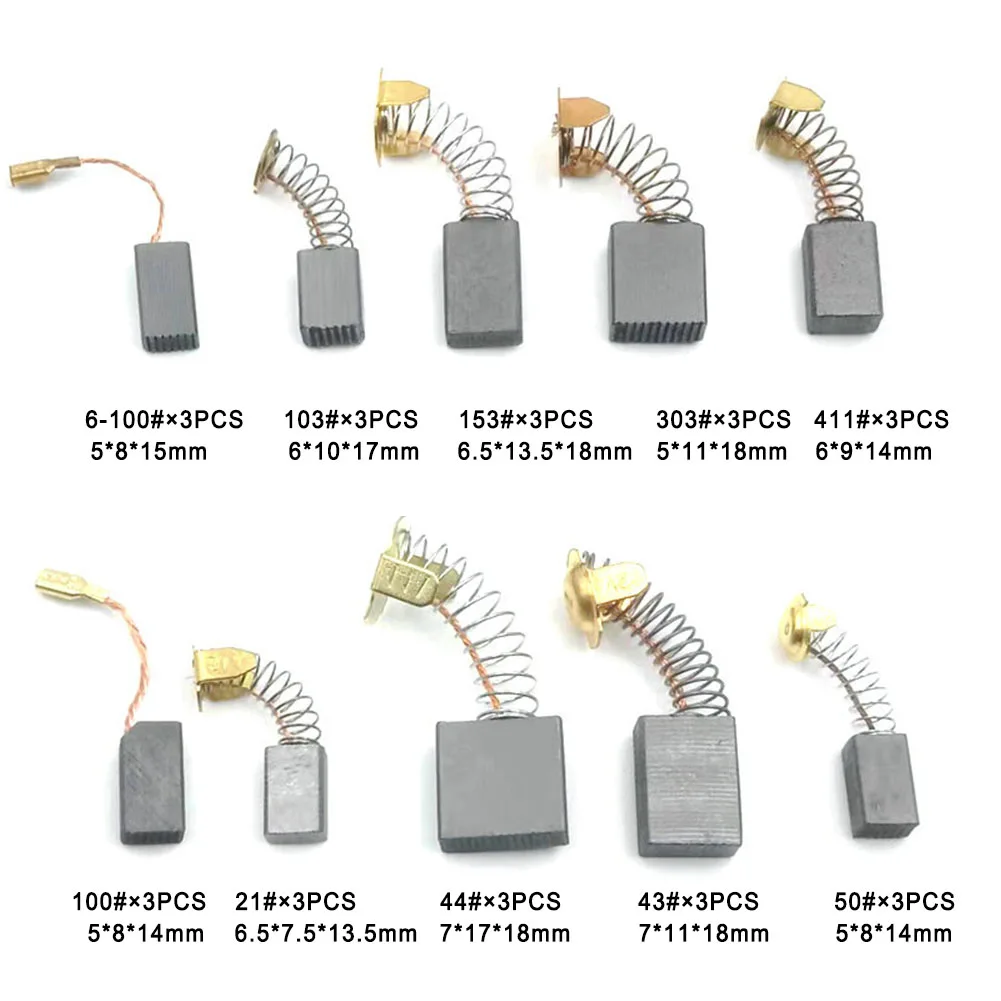 Carbon Brushes Fix Your Worn Out Motor with These Carbon Brushes Replacement Pack of 30 with 10 Sizes Available
Carbon Brushes Fix Your Worn Out Motor with These Carbon Brushes Replacement Pack of 30 with 10 Sizes Available