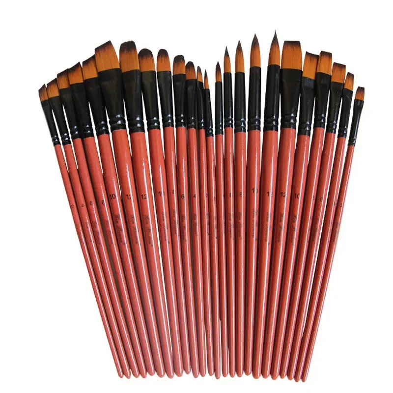 Model Paint Nylon Hair Acrylic Oil Watercolour Drawing Art Supplies Brown 6 Pcs Painting Craft Artist Paint Brushes Set 
Model Paint Nylon Hair Acrylic Oil Watercolour Drawing Art Supplies Brown 6 Pcs Painting Craft Artist Paint Brushes Set