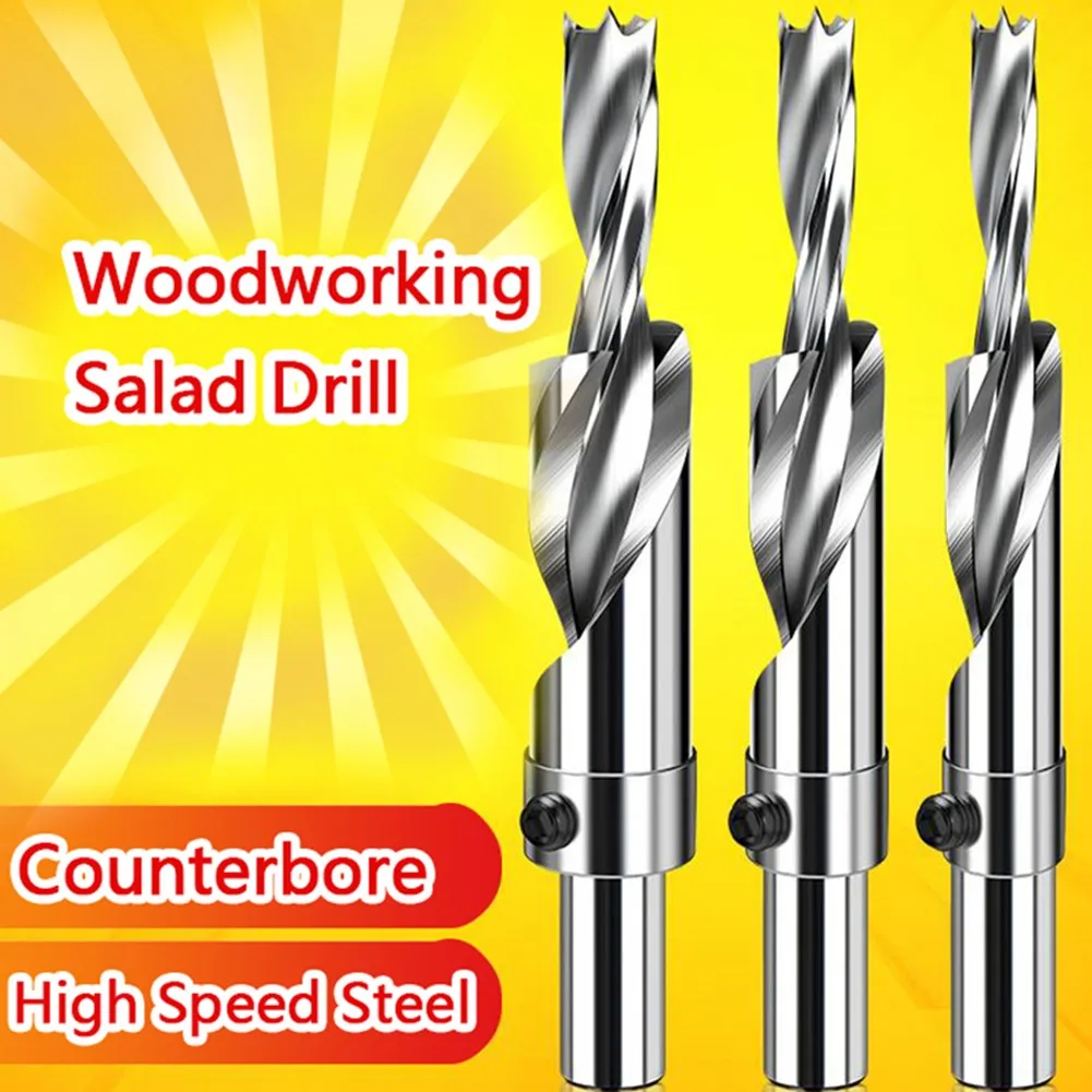 Two-stage Drill Bit Salad Drill Woodworking 10mm Shank Countersunk Head Flat-bottomed HSS High Speed Steel Tool Brand New
Two-stage Drill Bit Salad Drill Woodworking 10mm Shank Countersunk Head Flat-bottomed HSS High Speed Steel Tool Brand New