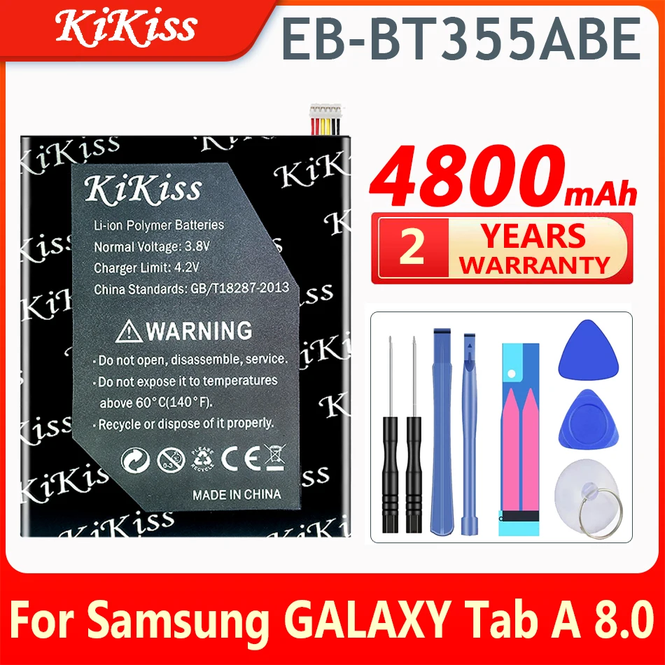 

KiKiss 4800mAh EB-BT355ABE Battery for Samsung Galaxy Tab A TabA 8.0 T355 T355C SM-T355 SM-T350 SM-P350 P355C SM-P355M Tablet