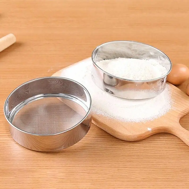 Practical Kitchen 6 Inch Flour Mesh Sugar Powder Sifter Strainer Stainless Steel Flour Sieve Baking Tools Durable Accessories
Practical Kitchen 6 Inch Flour Mesh Sugar Powder Sifter Strainer Stainless Steel Flour Sieve Baking Tools Durable Accessories
