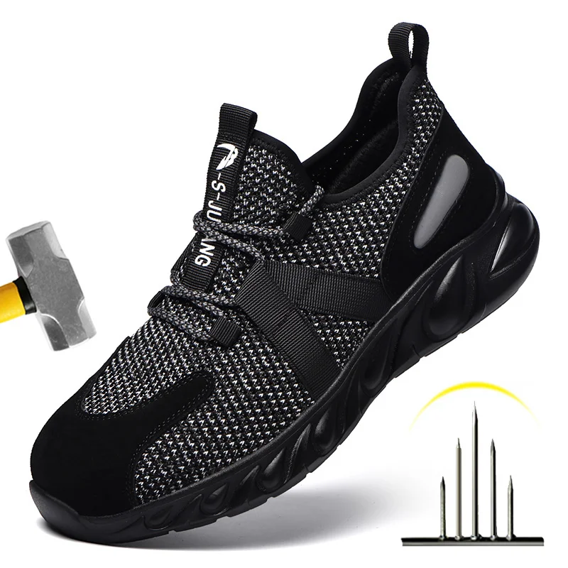 Black Air Cushion Work Safety Shoes Men Boots Steel Toe Cap Indestructible Shoes Work Sneakers Anti-puncture Protective Shoes
Black Air Cushion Work Safety Shoes Men Boots Steel Toe Cap Indestructible Shoes Work Sneakers Anti-puncture Protective Shoes