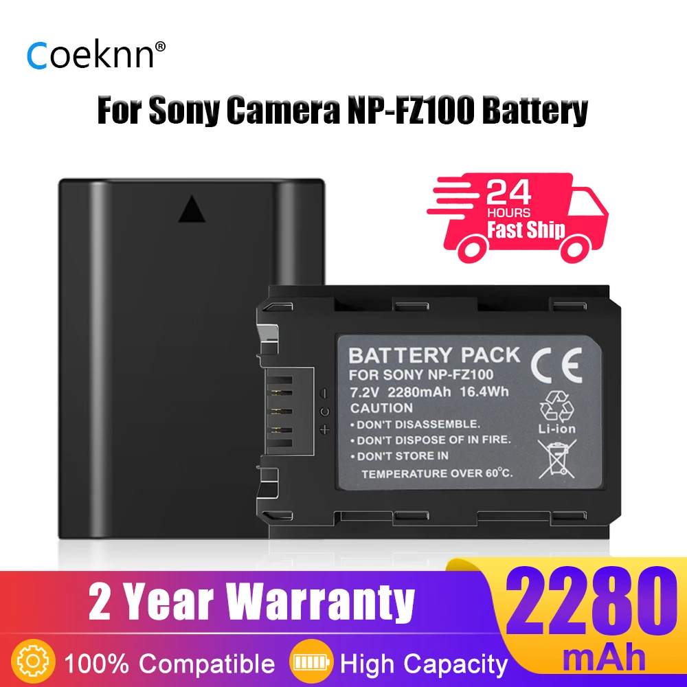 Coeknn 2280mAh NP-FZ100 Camera Battery For Sony Alpha A1/ A9/ A9II/ A6600/ A7C/ A7III/ A7 IV/ A7SIII/ A7R III/ NPFZ 100 Batteri
Coeknn 2280mAh NP-FZ100 Camera Battery For Sony Alpha A1/ A9/ A9II/ A6600/ A7C/ A7III/ A7 IV/ A7SIII/ A7R III/ NPFZ 100 Batteri