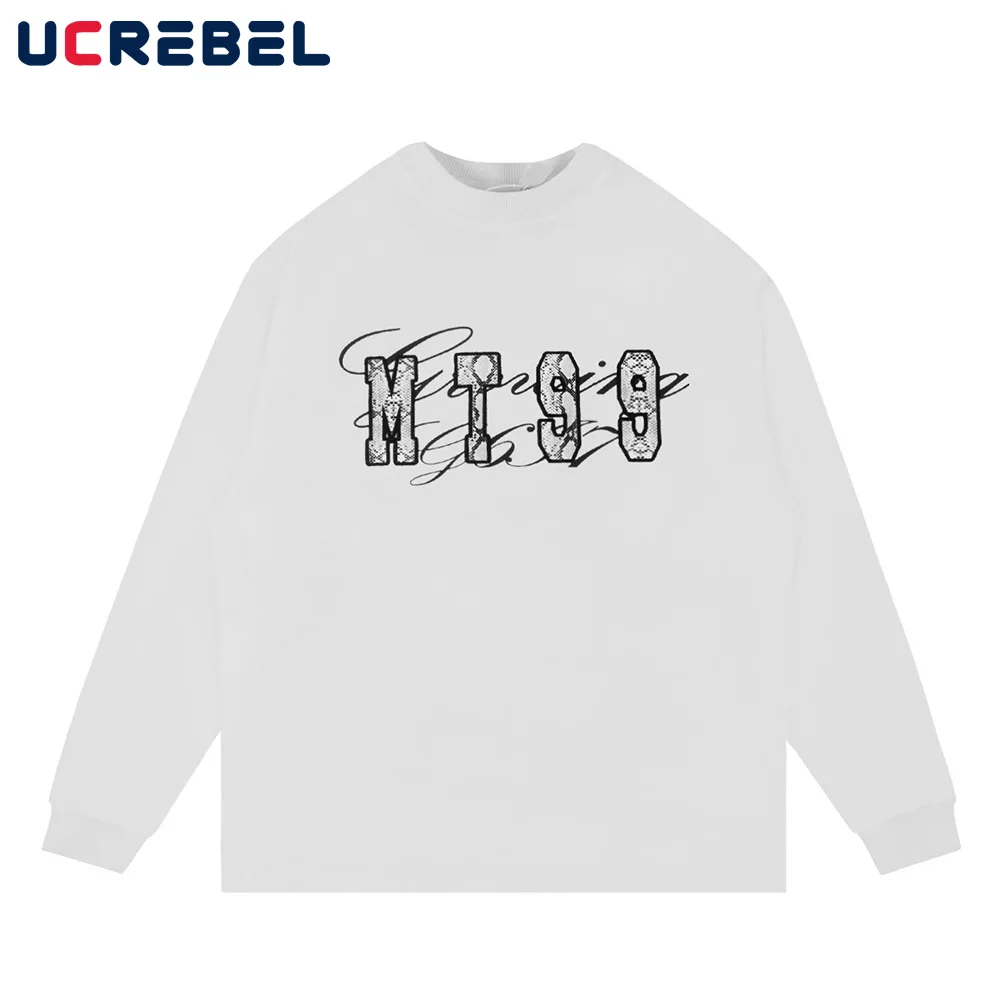 Футболка мужская с длинным рукавом и вышивкой букв, уличная одежда в стиле ретро, повседневный Свободный Топ с круглым вырезом и леопардовы... 
Футболка мужская с длинным рукавом и вышивкой букв, уличная одежда в стиле ретро, повседневный Свободный Топ с круглым вырезом и леопардовы...