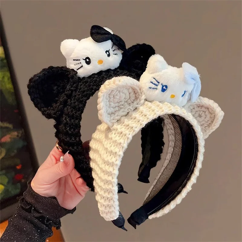 Sanrio аниме Hello Kitty вязаная повязка на голову с героями мультфильмов милая для мытья