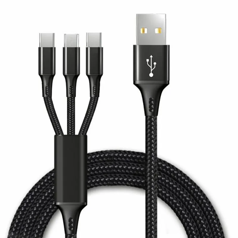 50 шт. 3 в 1 USB Type C Micro зарядный кабель для Huawei Samsung 2A кабели для быстрой зарядки нейлоновый плетеный шнур универсальный кабель для передачи данных
50 шт. 3 в 1 USB Type C Micro зарядный кабель для Huawei Samsung 2A кабели для быстрой зарядки нейлоновый плетеный шнур универсальный кабель для передачи данных