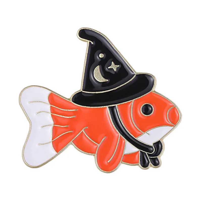 Cartoon Lucky Goldfish Lapel Pins Magic Wizard Fish Brooches Enamel for Women Men Hat Fishes Lapel Badges Jewelry Accessories
Cartoon Lucky Goldfish Lapel Pins Magic Wizard Fish Brooches Enamel for Women Men Hat Fishes Lapel Badges Jewelry Accessories
