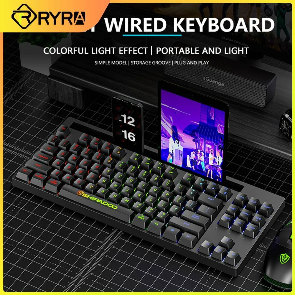 Проводная клавиатура RYRA K87V2, механическая Проводная Механическая клавиатура в стиле панк с 87 клавишами, игровая клавиатура для планшета и н... 
Проводная клавиатура RYRA K87V2, механическая Проводная Механическая клавиатура в стиле панк с 87 клавишами, игровая клавиатура для планшета и н...