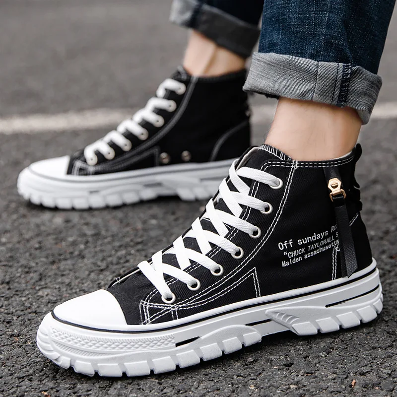 Men's Casual Sneakers High Top Vulcanized Sneakers Zapatillas Hombre Trend Casual Shoe Male Breathable Non-slip Footwear Walking
Men's Casual Sneakers High Top Vulcanized Sneakers Zapatillas Hombre Trend Casual Shoe Male Breathable Non-slip Footwear Walking