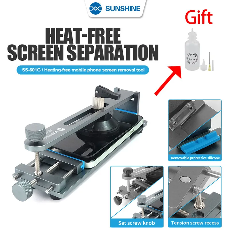 SUNSHINE SS-601G Universal Mobile Phone LCD Screen Separator Unheated All Mobile Phone Screen Separation Fixture Repair Tool
SUNSHINE SS-601G Universal Mobile Phone LCD Screen Separator Unheated All Mobile Phone Screen Separation Fixture Repair Tool