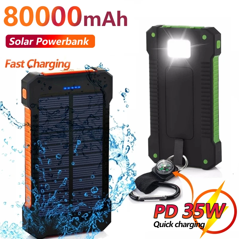 Solar Power Bank Top 80000mAh Waterproof Case Kits Dual USB Smartphone Battery Charger External Box Flashlight for smartphone
Solar Power Bank Top 80000mAh Waterproof Case Kits Dual USB Smartphone Battery Charger External Box Flashlight for smartphone