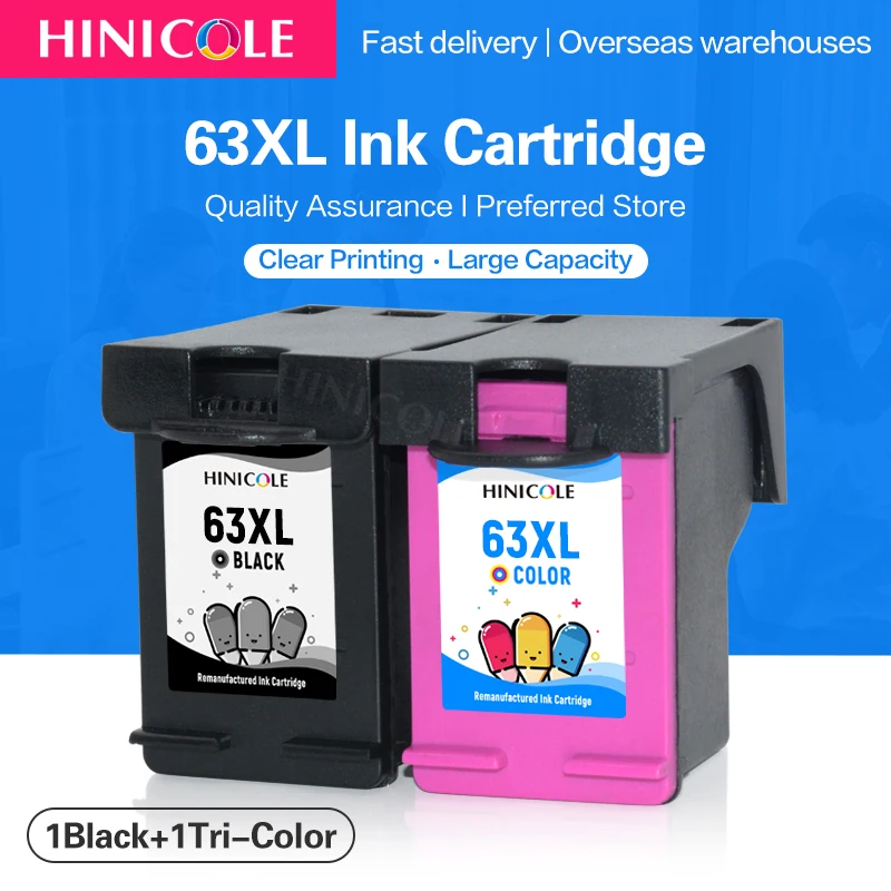 HINICOLE For HP 63XL 63 Replacement For HP Envy 4510 4511 4512 4513 4516 4517 4520 4521 4522 4523 4524 4525 4526 4527 4528
HINICOLE For HP 63XL 63 Replacement For HP Envy 4510 4511 4512 4513 4516 4517 4520 4521 4522 4523 4524 4525 4526 4527 4528