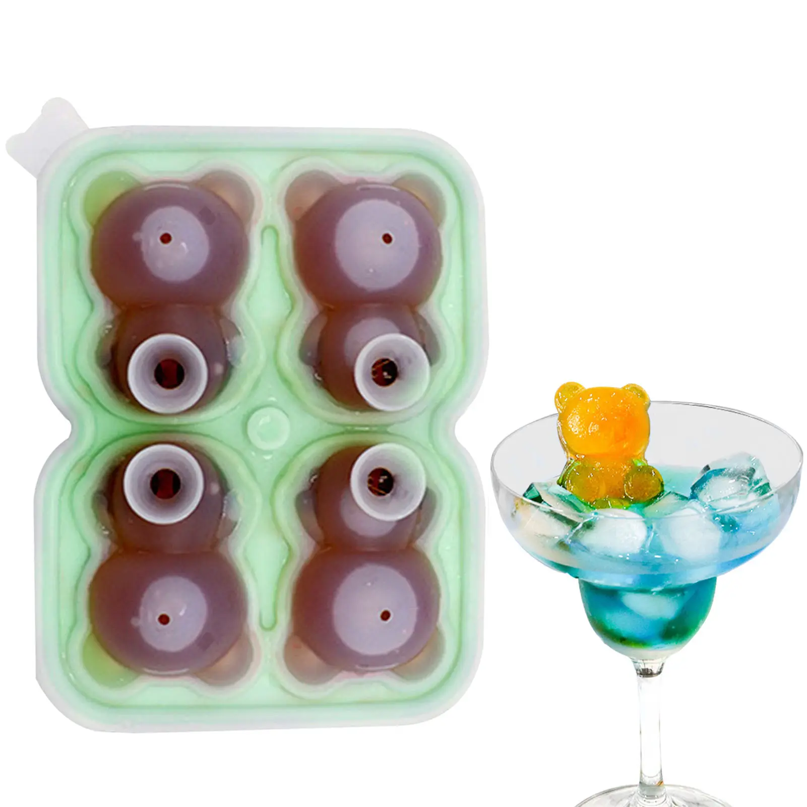 Silicone Ice-making Moulds Bear Shaped Silicone Ice Cube Tray Handmade Cute 3D Ice Cubes DIY Beverage Iced Coffee Juice Cocktail
Silicone Ice-making Moulds Bear Shaped Silicone Ice Cube Tray Handmade Cute 3D Ice Cubes DIY Beverage Iced Coffee Juice Cocktail