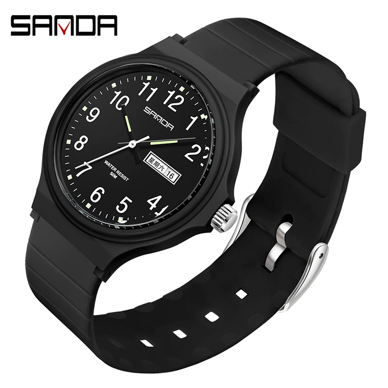 

SANDA Fashion Men's Fashion Ultra Thin Watches Men Quartz Watch Business Wristwatch Sports Watch Man With Date Reloj Hombr 6060