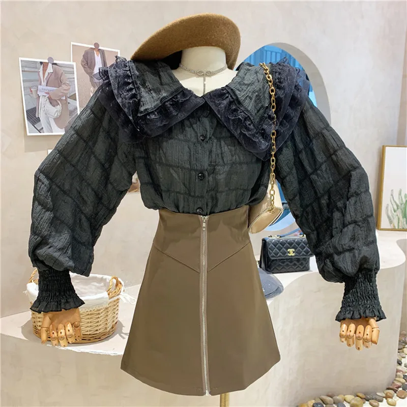 Niche Design New Women's Clothing 2022 Spring Design Sense Pleated Doll Collar Long Sleeve Shirt Feminine Temperament Blouse Top
Niche Design New Women's Clothing 2022 Spring Design Sense Pleated Doll Collar Long Sleeve Shirt Feminine Temperament Blouse Top