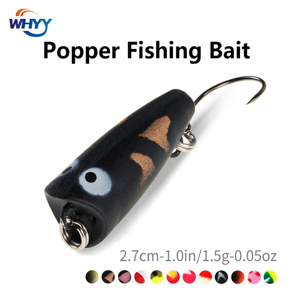 WHYY Mini Popper Fishing Lure 4cm 3.5g Single Hook Topwater Wobbler Simulation Artificial Hard Bait Bass Pike Crankbait Pesca
WHYY Mini Popper Fishing Lure 4cm 3.5g Single Hook Topwater Wobbler Simulation Artificial Hard Bait Bass Pike Crankbait Pesca