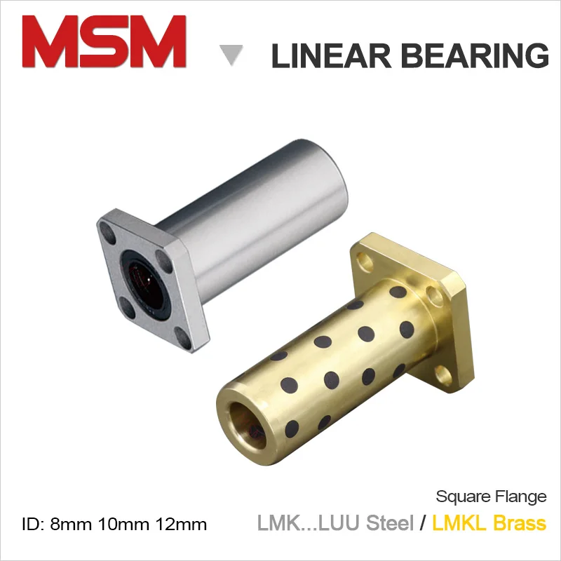 2pcs MSM Square Flange Bearings LMKL8/10/12 Brass Graphite JDB Slide Bush LMK8LUU LMK10LUU LMK12LUU Steel Linear Ball Bearings
2pcs MSM Square Flange Bearings LMKL8/10/12 Brass Graphite JDB Slide Bush LMK8LUU LMK10LUU LMK12LUU Steel Linear Ball Bearings