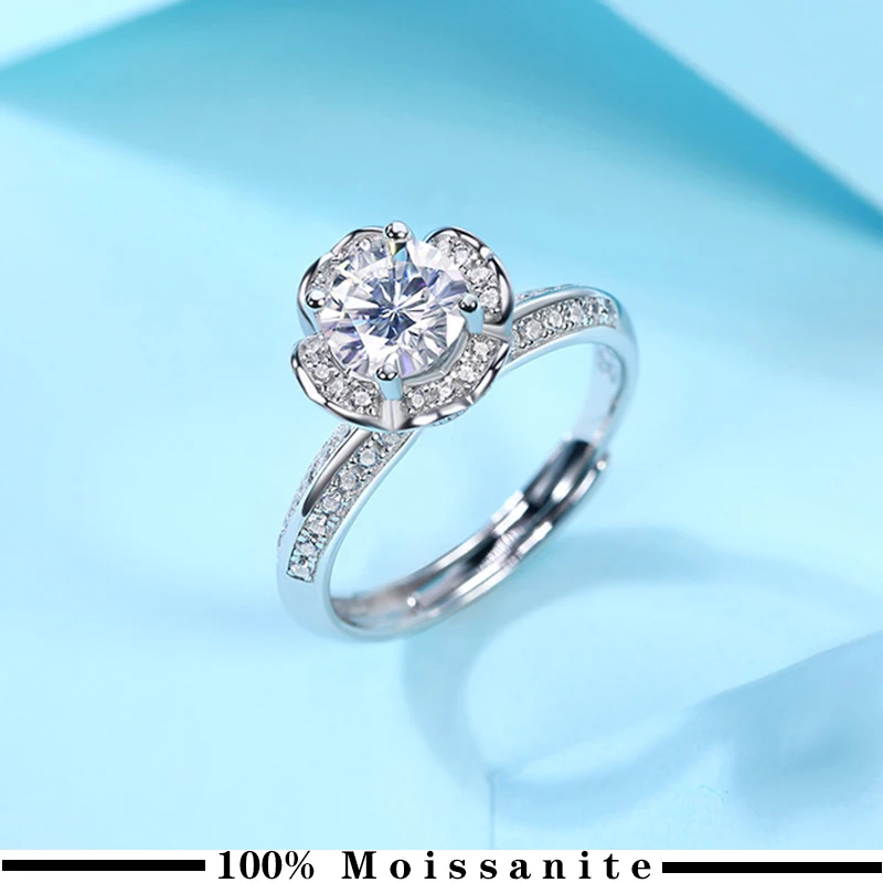 925 Sterling Silver Ring 1ct Moissanite Diamonds with GAR Fine Jewelry Wedding Engagement Rings for Women
925 Sterling Silver Ring 1ct Moissanite Diamonds with GAR Fine Jewelry Wedding Engagement Rings for Women