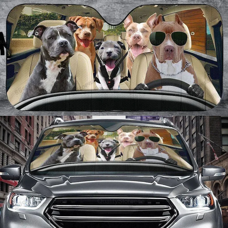 Pitbull Dog Family Car Sunshade , Funny Pitbull Car Sunshade, Pitbull Cute Car Sunshade, Gift For Him, Gift For Dad
Pitbull Dog Family Car Sunshade , Funny Pitbull Car Sunshade, Pitbull Cute Car Sunshade, Gift For Him, Gift For Dad