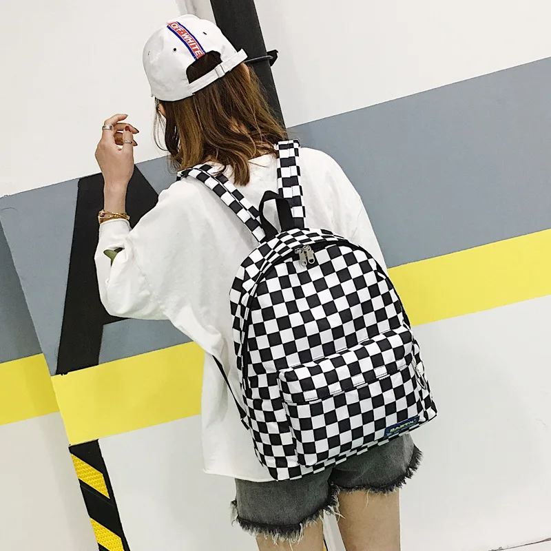 Unisex Plaid Nylon Female Travel Daypack Laptop Backpack Book Schoolbags Feminina School Casual Rucksack Women Bag
Unisex Plaid Nylon Female Travel Daypack Laptop Backpack Book Schoolbags Feminina School Casual Rucksack Women Bag