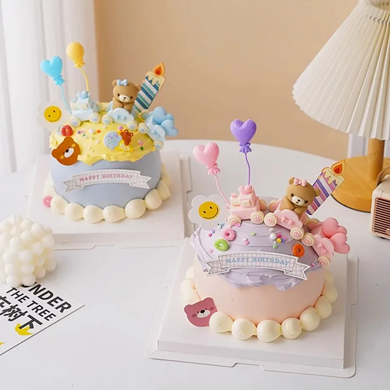 Kids Birthday Cake Decoration Cartoon Train Little Bear Doll Ornament Internet Celebrity Korean Style INS Boy Girl's Birthday
Kids Birthday Cake Decoration Cartoon Train Little Bear Doll Ornament Internet Celebrity Korean Style INS Boy Girl's Birthday