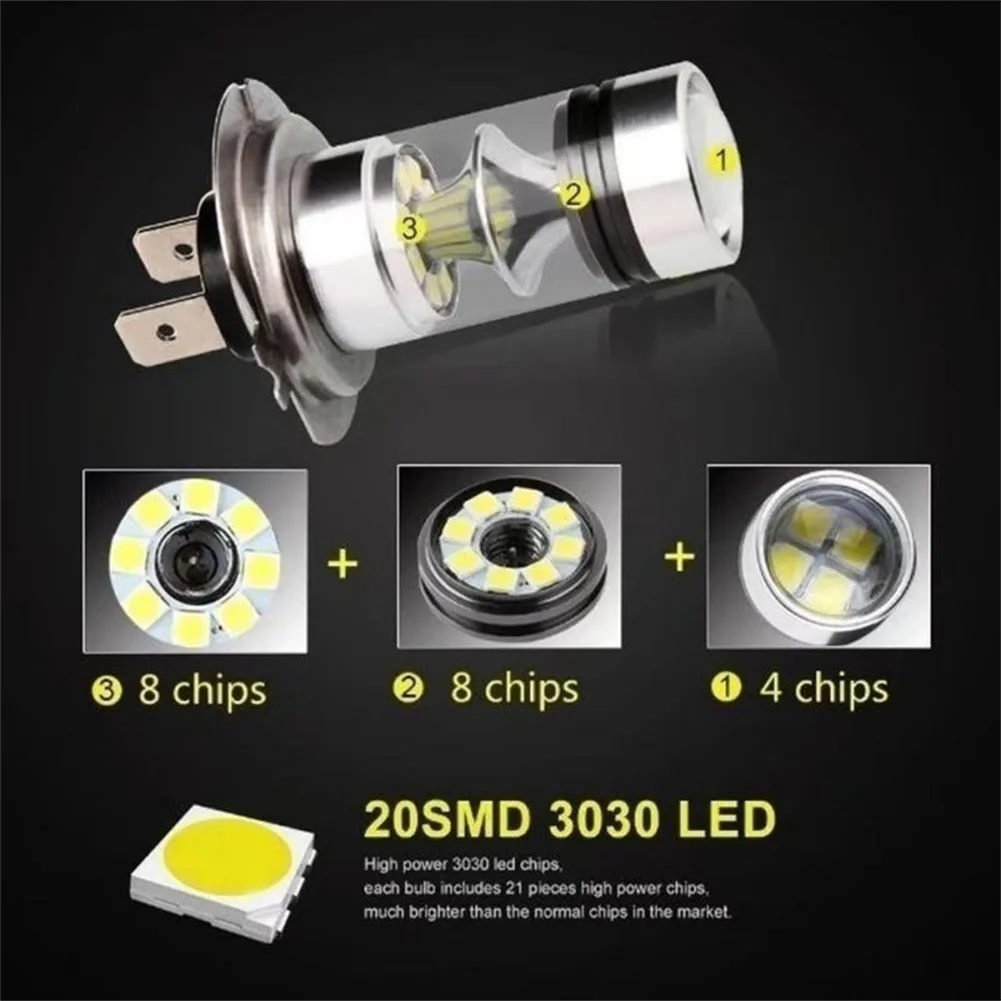 2PCS H7 LED Headlight Conversion Kit Bulbs High Low Beam 100W 6000K Super White High Power LED Headlights Bulbs
2PCS H7 LED Headlight Conversion Kit Bulbs High Low Beam 100W 6000K Super White High Power LED Headlights Bulbs