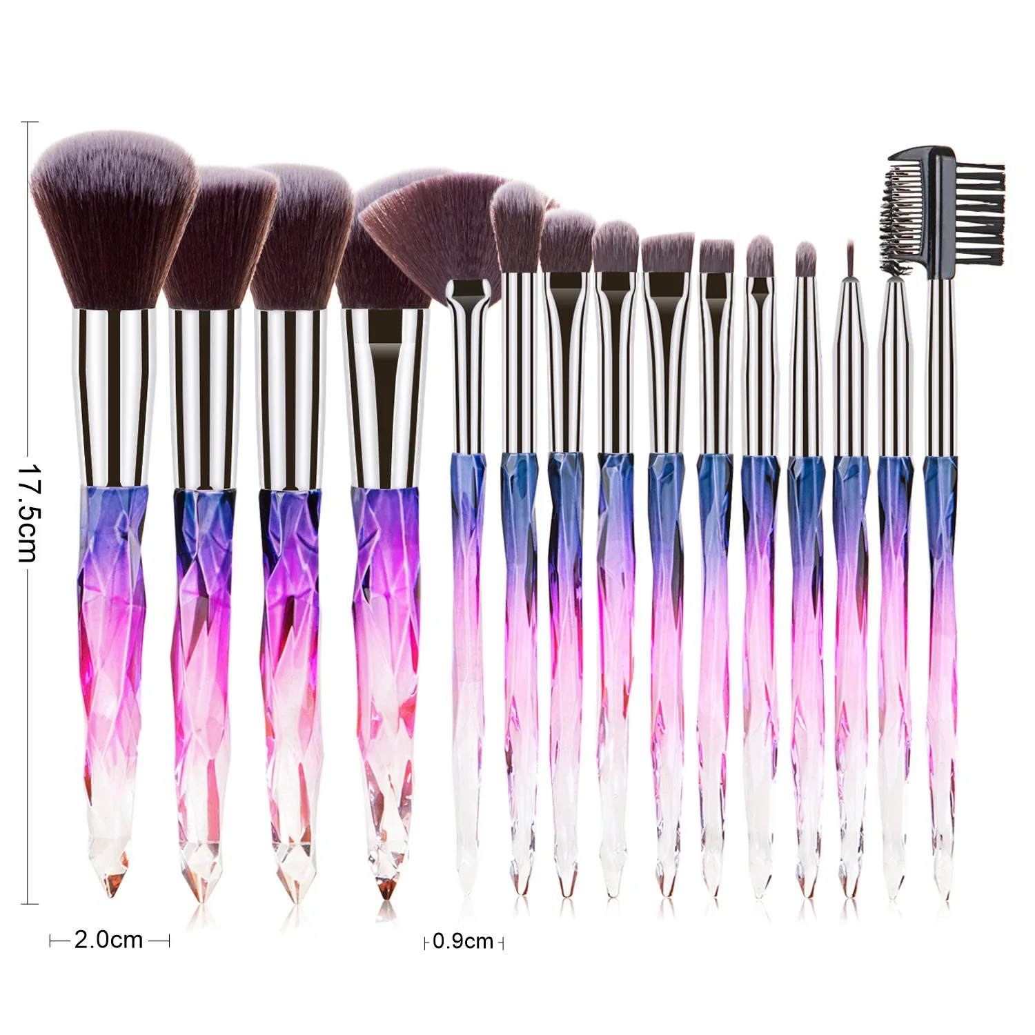 15Pcs Diamond Makeup Brushes Set Powder Foundation Blush Blending Eye shadow Lip Cosmetic Beauty Make Up Brush Tool Kit
15Pcs Diamond Makeup Brushes Set Powder Foundation Blush Blending Eye shadow Lip Cosmetic Beauty Make Up Brush Tool Kit
