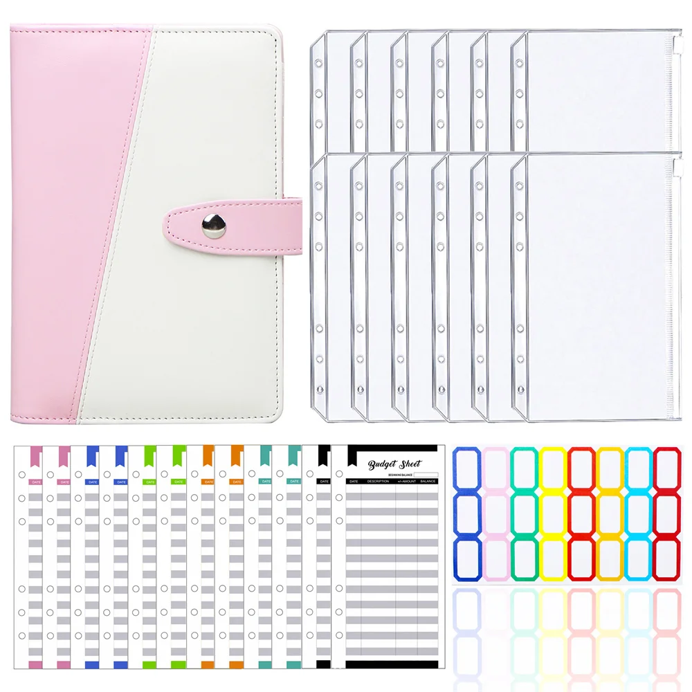 2021 school opens new A6 Binder Zipper Bag Macaron Color Notebook Spliced PU Loose-leaf Book Cash Budget Hand Book 
2021 school opens new A6 Binder Zipper Bag Macaron Color Notebook Spliced PU Loose-leaf Book Cash Budget Hand Book