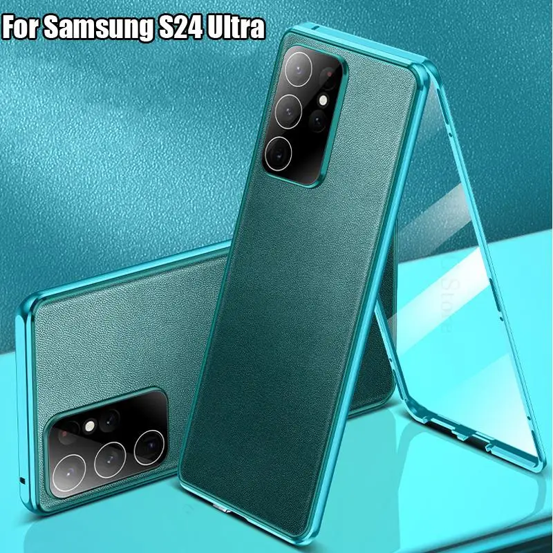 For Samsung S24 Ultra 5G Tempered Glass Leather Phone Case For Galaxy S23 Ultra 5G S22 Plus 360 Double Sided Magnetic Flip Cover
For Samsung S24 Ultra 5G Tempered Glass Leather Phone Case For Galaxy S23 Ultra 5G S22 Plus 360 Double Sided Magnetic Flip Cover
