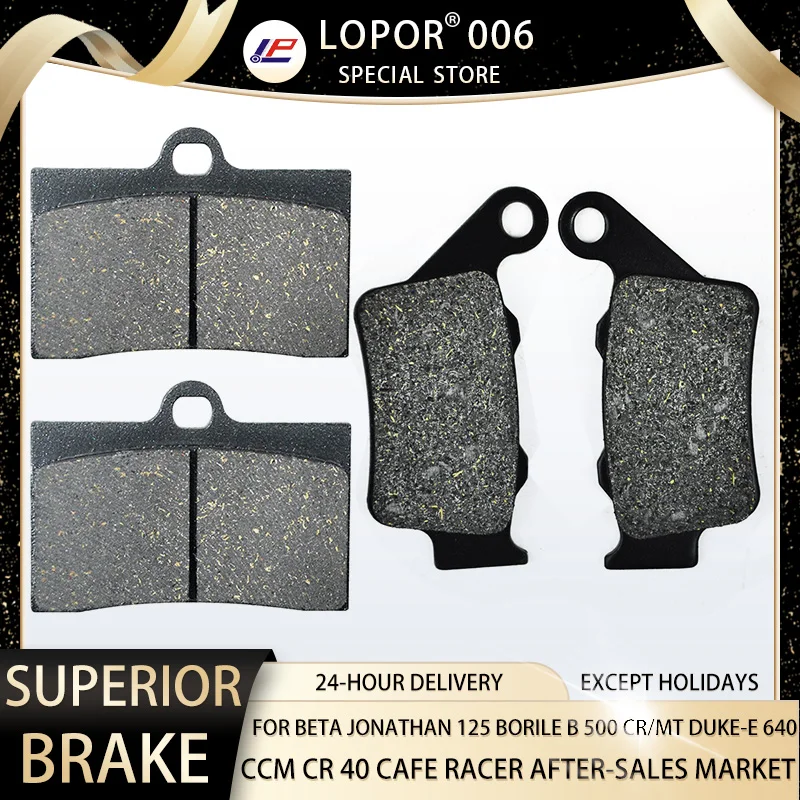 LOPOR Motorcycle Brake Pads Front&Rear For BETA Jonathan 125 BORILE B 500 CR/MT E 640 CCM CR 40 Cafe Racer
LOPOR Motorcycle Brake Pads Front&Rear For BETA Jonathan 125 BORILE B 500 CR/MT E 640 CCM CR 40 Cafe Racer
