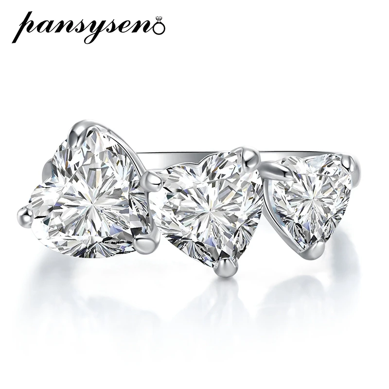 PANSYSEN Real 925 Sterling Silver Heart Cut High Carbon Diamond Wedding Engagement Rings for Women Luxury Fine Jewelry Wholesale
PANSYSEN Real 925 Sterling Silver Heart Cut High Carbon Diamond Wedding Engagement Rings for Women Luxury Fine Jewelry Wholesale