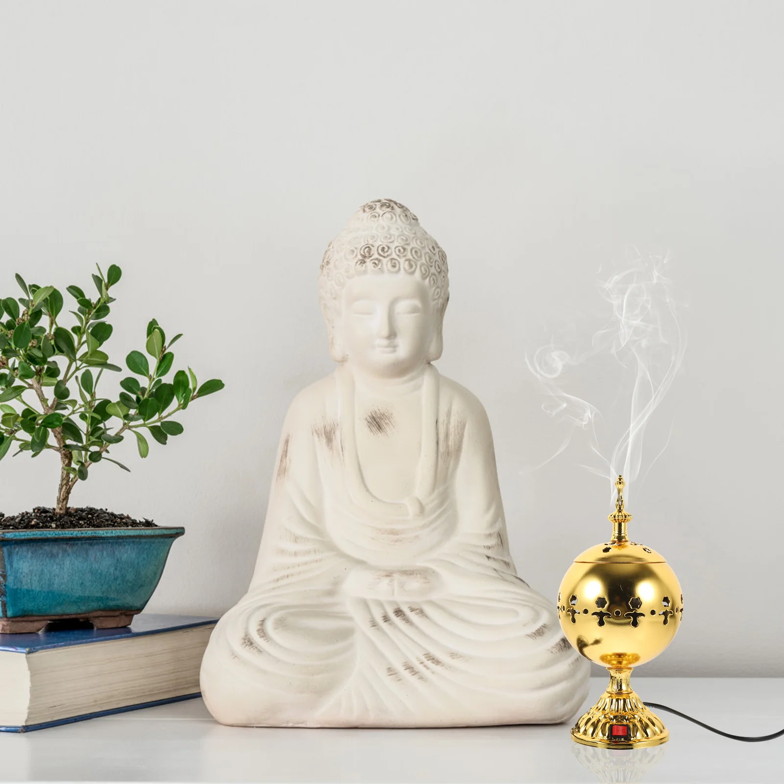 Sandalwood Burner Electric Aroma Holder Centerpiece Decorations Stove Metal For Home Censer Ornament Cone
Sandalwood Burner Electric Aroma Holder Centerpiece Decorations Stove Metal For Home Censer Ornament Cone