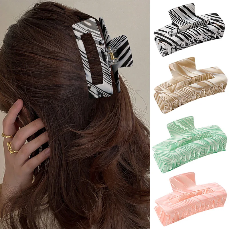 Korean Style Women Hair Claws Elegant Acrylic Hairpin Hollow Square Hair Clips Large Geometry Headwear for Girl Hair Accessorie
Korean Style Women Hair Claws Elegant Acrylic Hairpin Hollow Square Hair Clips Large Geometry Headwear for Girl Hair Accessorie