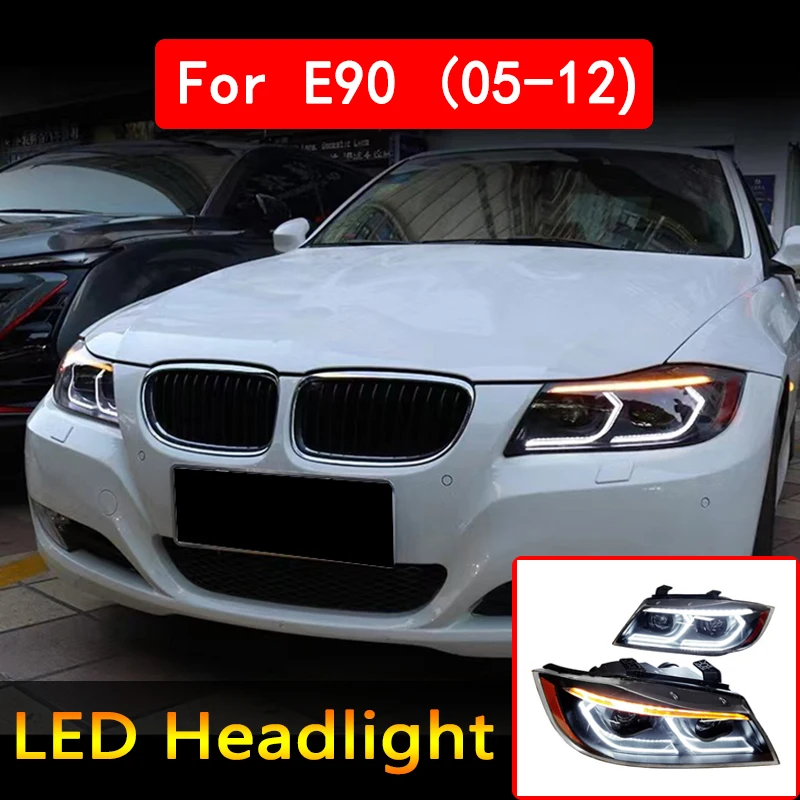 2PCS Headlight For E90 2005-2012 LED Car Front Lights 318i 320i 325i Dynamic Turn Signal Running Refit New Style Lens Lamp
2PCS Headlight For E90 2005-2012 LED Car Front Lights 318i 320i 325i Dynamic Turn Signal Running Refit New Style Lens Lamp