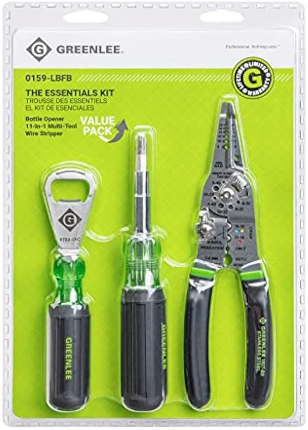Набор инструментов Greenlee 0159-LBFB, комплект из 3 предметов для электрика, инструмент для зачистки проводов из нержавеющей стали, резак, щипцы, многобитная отвертка 11 в 1
Набор инструментов Greenlee 0159-LBFB, комплект из 3 предметов для электрика, инструмент для зачистки проводов из нержавеющей стали, резак, щипцы, многобитная отвертка 11 в 1