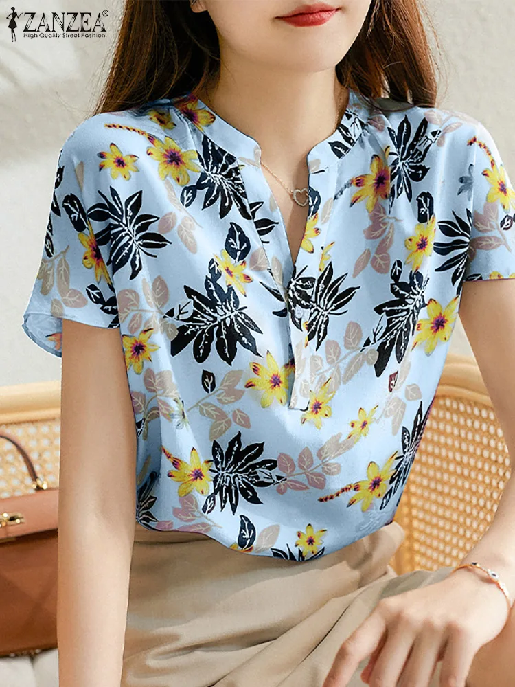 ZANZEA Женская мода OL свободные топы футболки Повседневная Блузка с принтом V-образным вырезом Женские блузки с коротким рукавом 2023 оверсайз у...
ZANZEA Женская мода OL свободные топы футболки Повседневная Блузка с принтом V-образным вырезом Женские блузки с коротким рукавом 2023 оверсайз у...