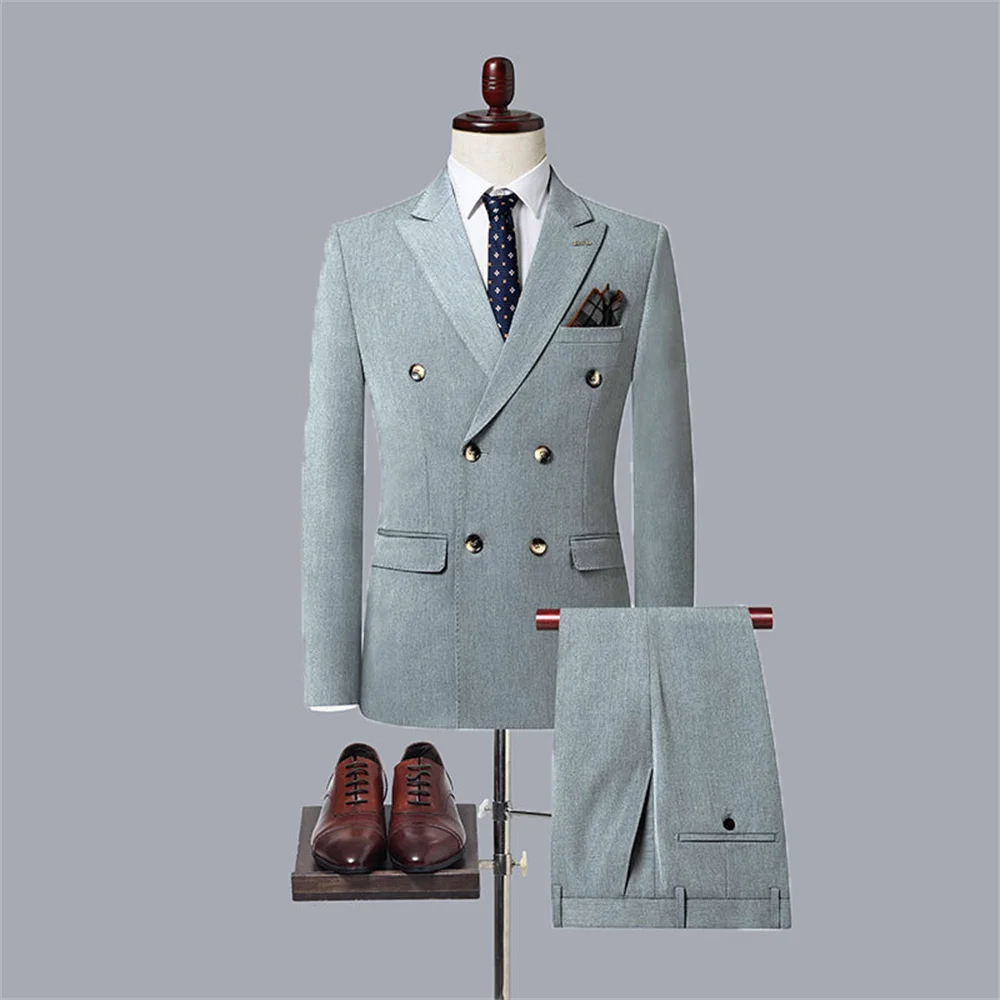 Elegant Male Suit 2023 New in Luxury Casual Boutique Double Breasted Solid Color Formal Party Evening Wedding Suits for Men
Elegant Male Suit 2023 New in Luxury Casual Boutique Double Breasted Solid Color Formal Party Evening Wedding Suits for Men