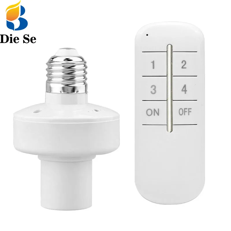 E27 Universal Remote Control Light Switch AC 110V 220V Wireless Lamp Holder 40M Socket Base Work with Ewelink for LED Bulb
E27 Universal Remote Control Light Switch AC 110V 220V Wireless Lamp Holder 40M Socket Base Work with Ewelink for LED Bulb