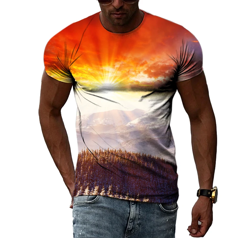 Sunrise Men's Large Size 3D Printing T-Shirt Summer Comfortable Breathable Trendy Fashion High Quality Personality Short Sleeves
Sunrise Men's Large Size 3D Printing T-Shirt Summer Comfortable Breathable Trendy Fashion High Quality Personality Short Sleeves