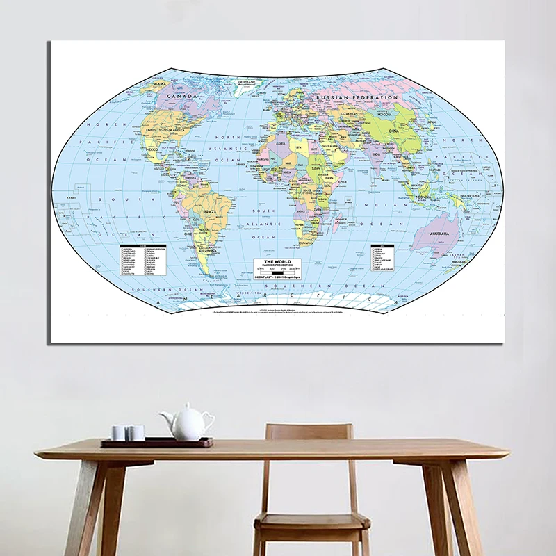 84*59cm The World Map Wall Art Posters and Prints Non-woven Canvas Painting Office School Supplies Room Home Decoration
84*59cm The World Map Wall Art Posters and Prints Non-woven Canvas Painting Office School Supplies Room Home Decoration
