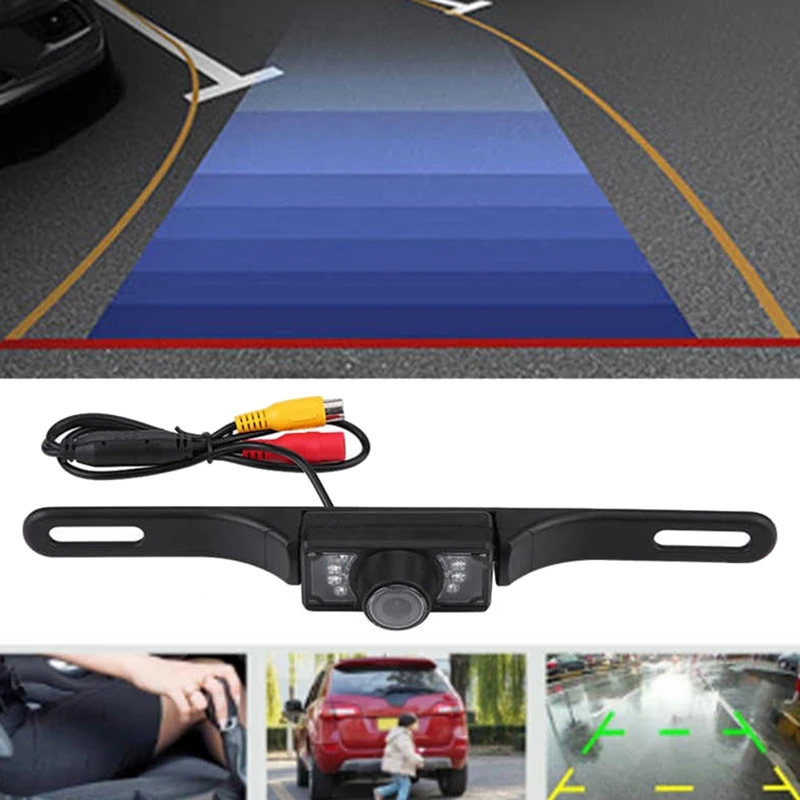 7 LED Wide Angle Car License Plate Rear View Reverse Backup Night Vision Camera Waterproof
7 LED Wide Angle Car License Plate Rear View Reverse Backup Night Vision Camera Waterproof