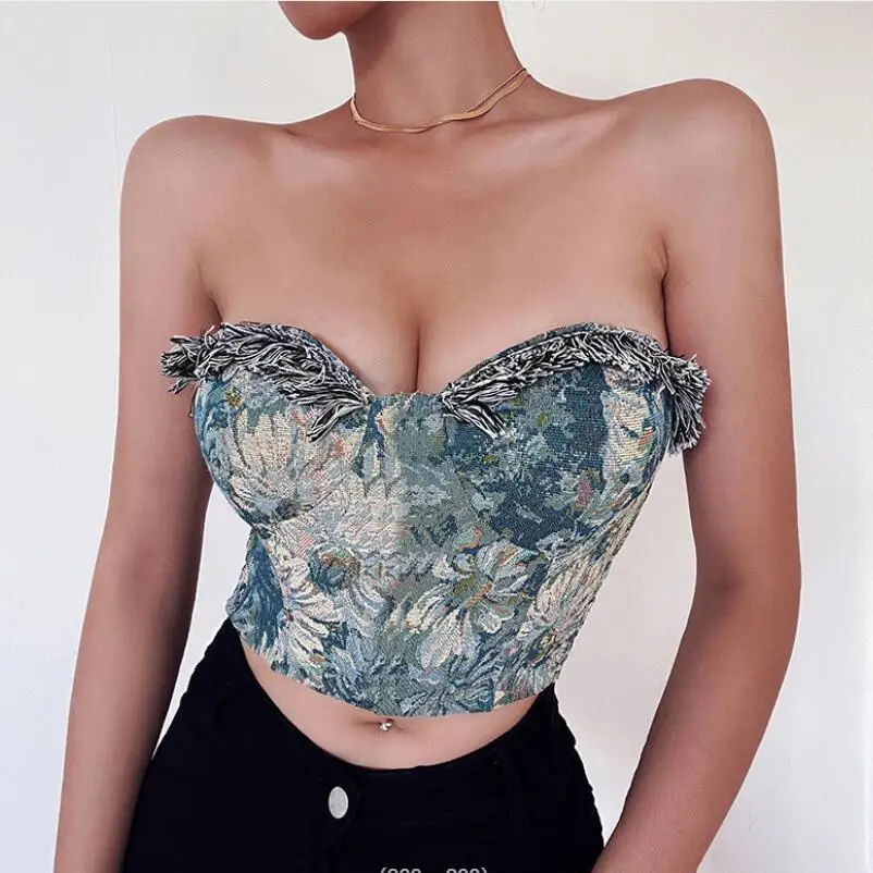 Corset Top 2022 Fashion Sexy Bra Women Vintage Casual Strapless Tanks Vest Crop Femme Cropped Party Streetwear p624
Corset Top 2022 Fashion Sexy Bra Women Vintage Casual Strapless Tanks Vest Crop Femme Cropped Party Streetwear p624