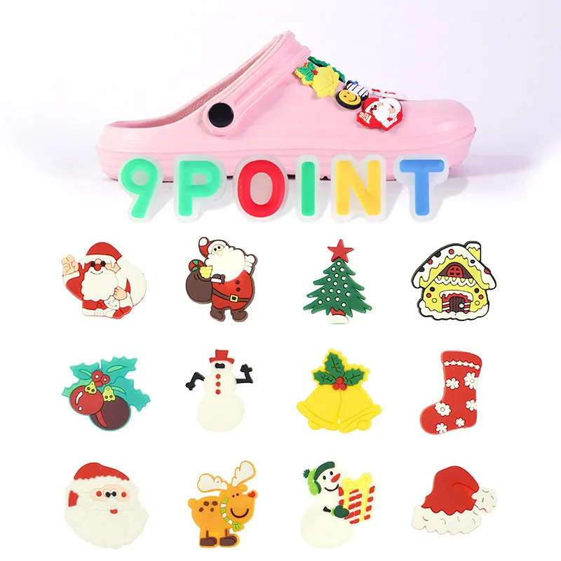 PVC Shoe Charms Cartoon Christmas Pattern DIY Shoe Accessories Shoe Decoration Shoe Buckles for Croc Sandals X-mas Gifts Jibz
PVC Shoe Charms Cartoon Christmas Pattern DIY Shoe Accessories Shoe Decoration Shoe Buckles for Croc Sandals X-mas Gifts Jibz