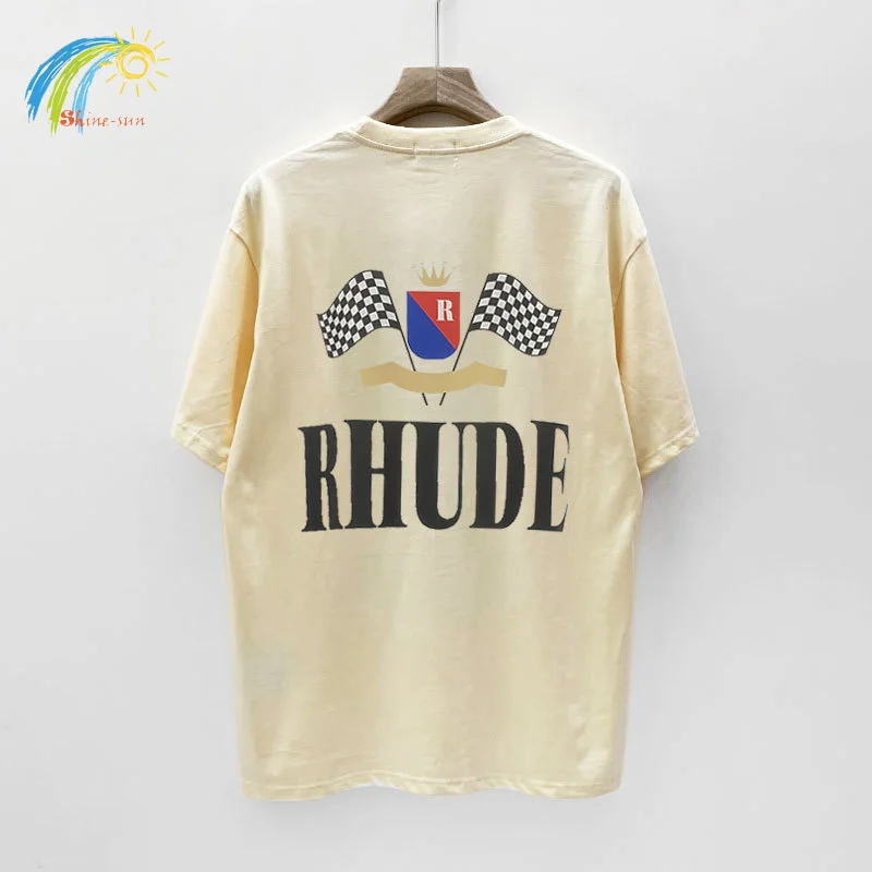 Flag Print Apricot White RHUDE T-Shirt Summer Style Oversized Casual Tee Men Women 1:1 100% Cotton Rhude T Shirt Inside Tags
Flag Print Apricot White RHUDE T-Shirt Summer Style Oversized Casual Tee Men Women 1:1 100% Cotton Rhude T Shirt Inside Tags