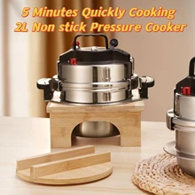 Non Stick Mini Pressure Cooker 304 Stainless Steel Portable Outdoor Camping Pressure Cooker 5-minute Quick Cooking Pot 2L