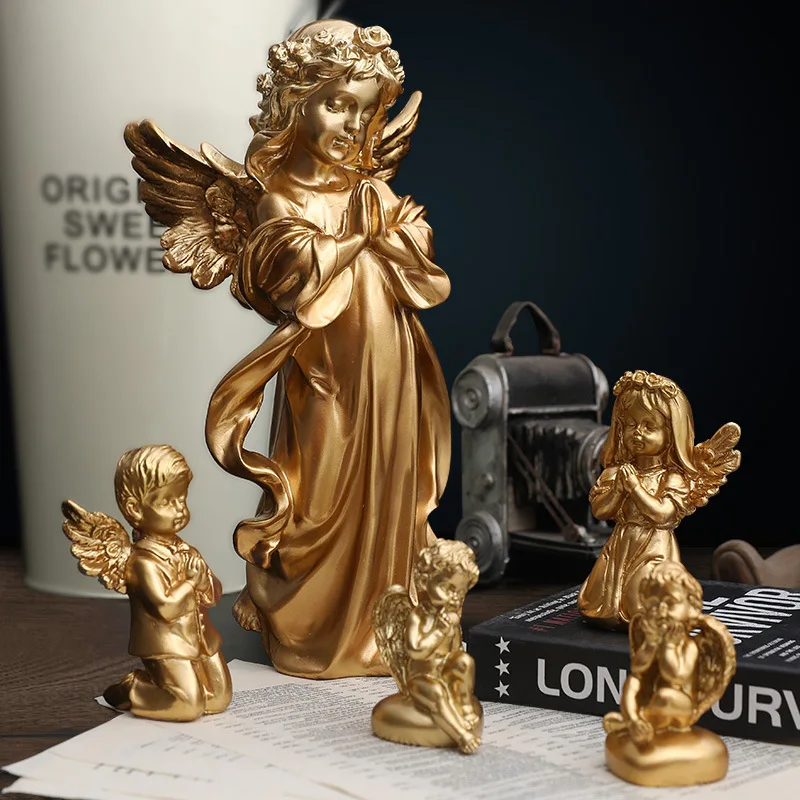 Nordic Light Luxury Golden Alice Prayer Angel Figure Statue Home Living Room Desktop Decorations Decoration Props
Nordic Light Luxury Golden Alice Prayer Angel Figure Statue Home Living Room Desktop Decorations Decoration Props