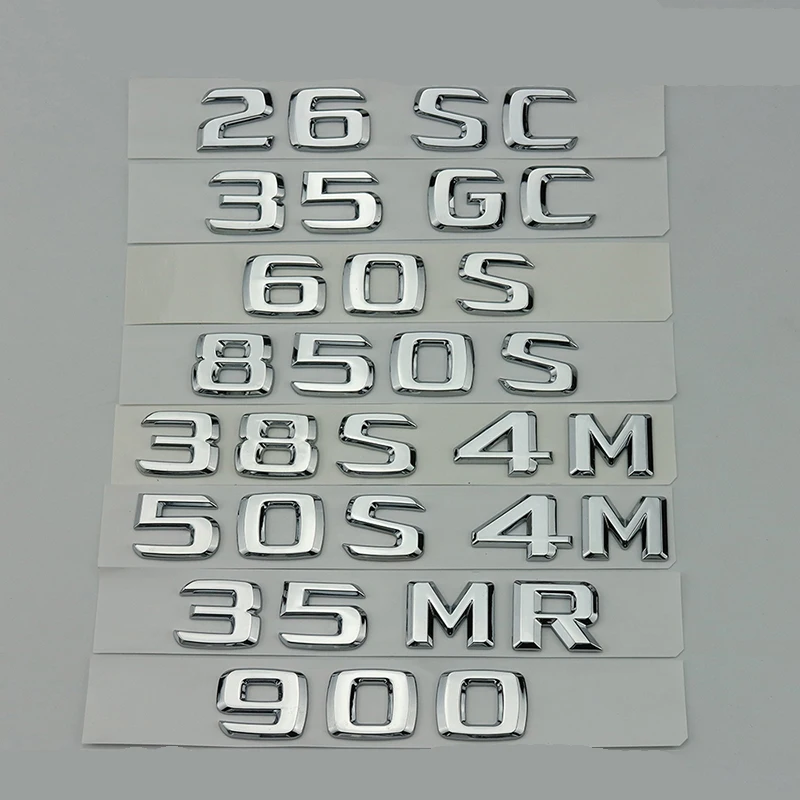 Car 3D ABS Trunk Letter Words Logo Badge Emblem Decals Sticker For Mercedes Benz Brabus 26SC 35GC 60S 850S 38S4M 50S4M 35MR 900
Car 3D ABS Trunk Letter Words Logo Badge Emblem Decals Sticker For Mercedes Benz Brabus 26SC 35GC 60S 850S 38S4M 50S4M 35MR 900